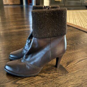 Stuart Weitzman Chocolate Brown Heeled Boots | Size 6